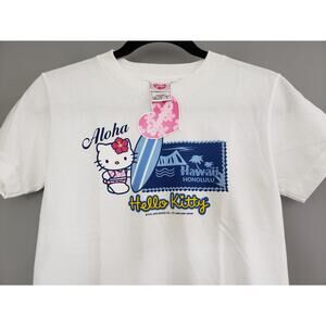 NWT Vintage 2003 Hello Kitty in Hawaii T-Shirt Y2K Sanrio Youth‎ Medium 10/12